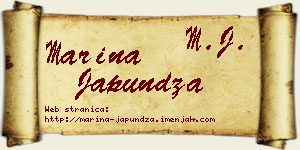 Marina Japundža vizit kartica
